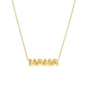 Mia Sarine Women’s Puffy Bubble MAMA 18K Gold Plated Pendant Necklace